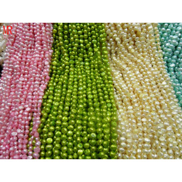 7-8mm AA Nugget Multi-Color Pearl Hilos